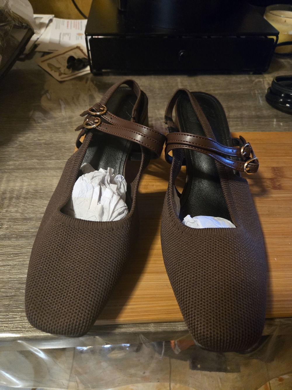 Knit Brown Shoes Size 9 US/EU 40